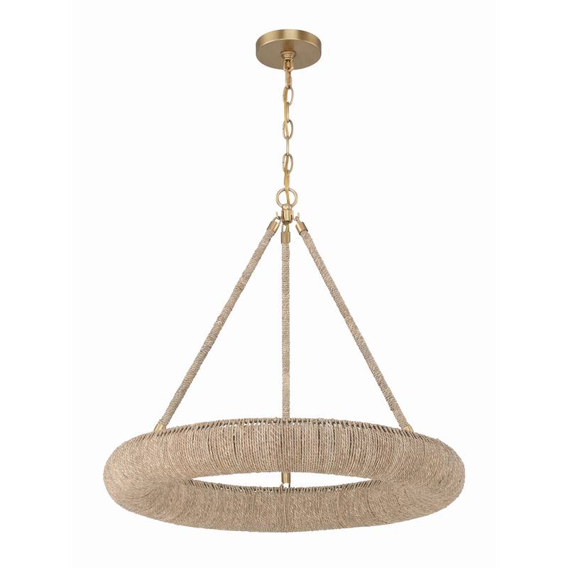 Oakley 1 Light Soft Gold Chandelier - 24"W x 3.5"H x 24"D