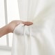 preview thumbnail 51 of 117, HLC.me 2 Piece Semi Sheer Voile Window Curtain Drapes Grommet Top Panels Bedroom, Living Room - Set of 2 panels