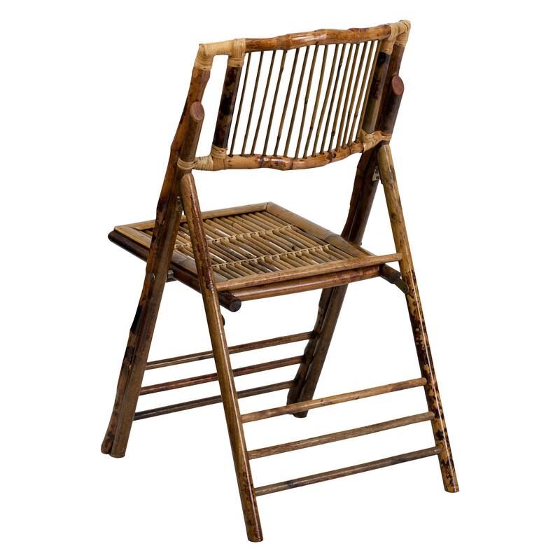 Bamboo Wood Folding Dining Chairs for Formal Events (Set of 4)