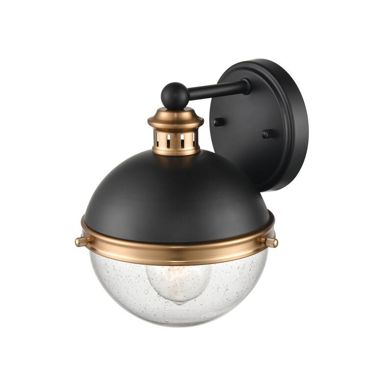 Millennium Lighting Ellmira 1 Light Wall Sconce in Matte Black/ Aged Brass - 26