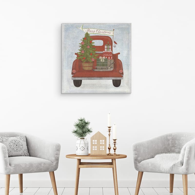 Christmas Truck II by Beth Albert Canvas Art Print