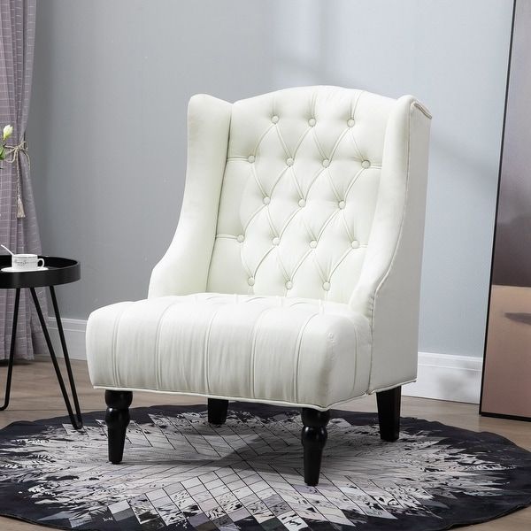 Copper Grove Erin Tufted Linen Upholstered Tall Wingback Accent