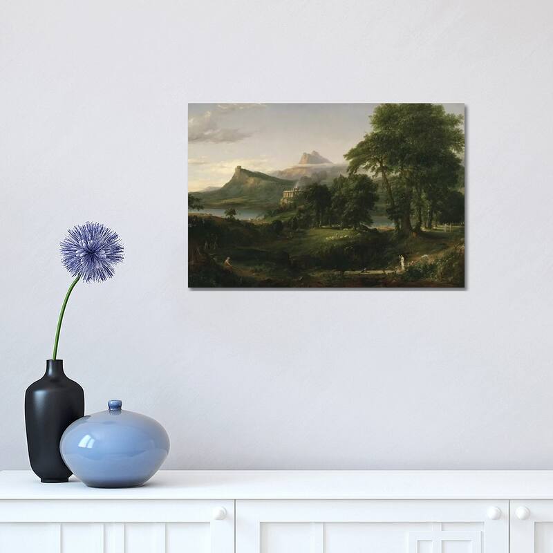 iCanvas "The Course of Empire - The Arcadian or Pastoral State, c.1836" by Thomas Cole Canvas Print - 12x18x1.5