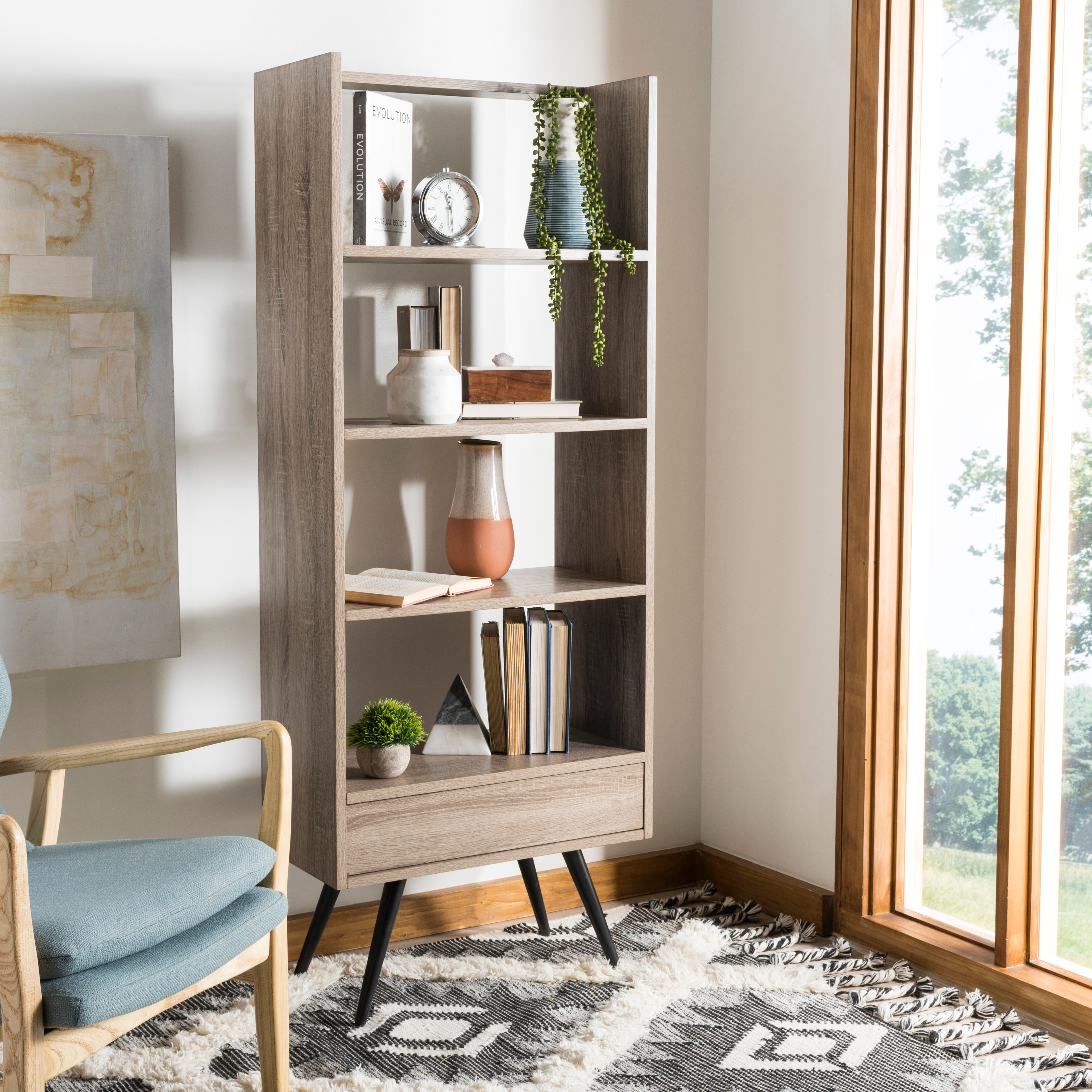 Ashwood etagere discount bookcase