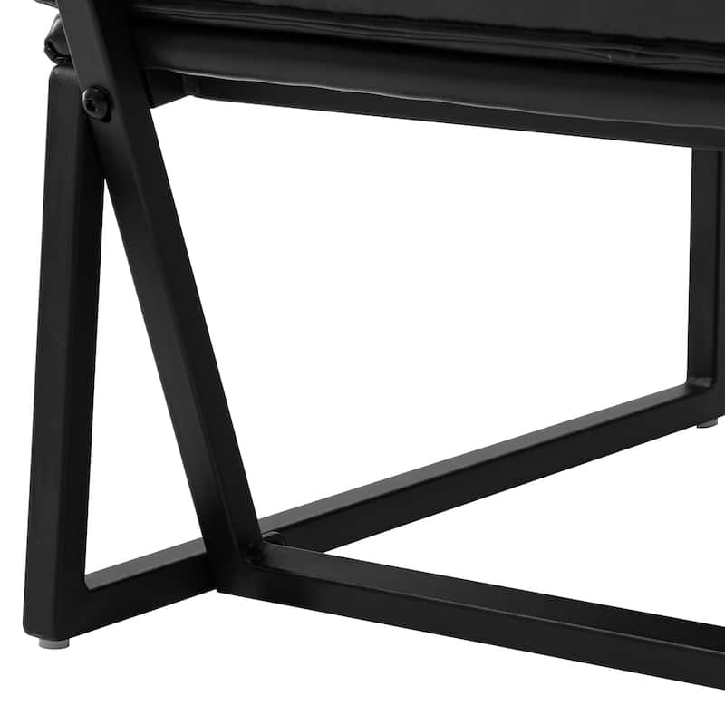 Glitzhome 30.25"H Modern Soft PU Leather Armless Accent Chair