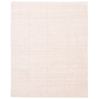 ECARPETGALLERY Hand Loomed Pearl Ivory Wool Rug - 8'1 x 10'2 - Bed Bath ...