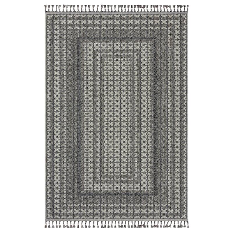 Enjoy Collection Grey Geometric Area Rug