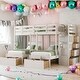 preview thumbnail 2 of 38, Simple Full Over Twin&Twin Triple Bunk Bed with Drawers and Guardrails