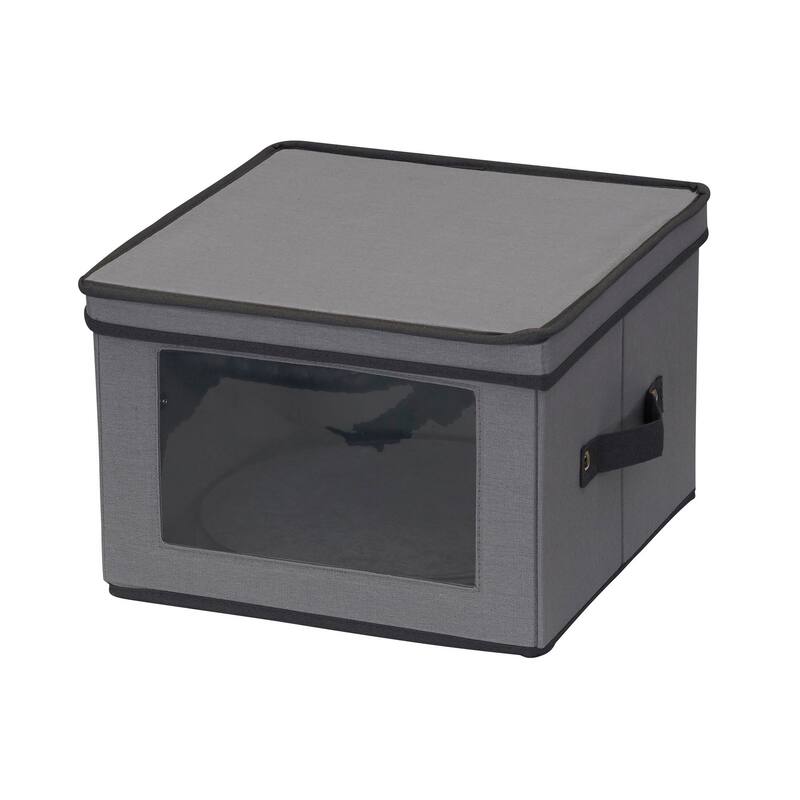 Household Essentials Dinner Plate Storage Box - 12.0"L x 12.0"W x 8.5"H