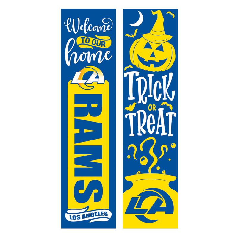 47" Double Sided Seasonal Porch Leaner, Los Angeles Rams - 47" x 11.25"
