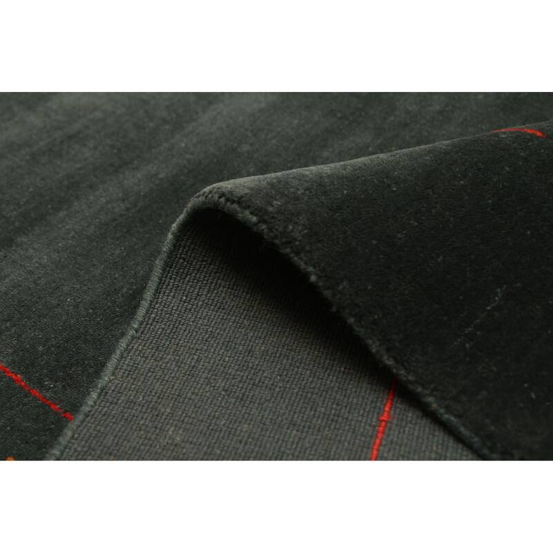 ECARPETGALLERY Hand Loomed Kashkuli Gabbeh Dark Green Wool Rug - 4'11 x 6'10