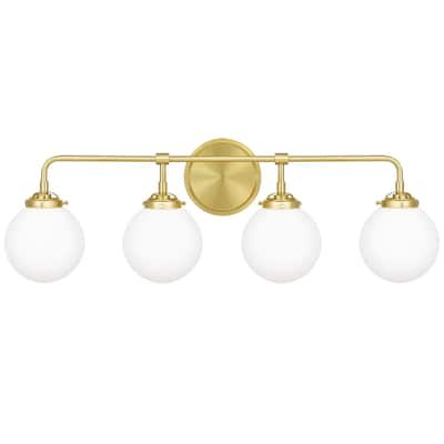 Landry 4-Light Bathroom Vanity Light in Satin Brass