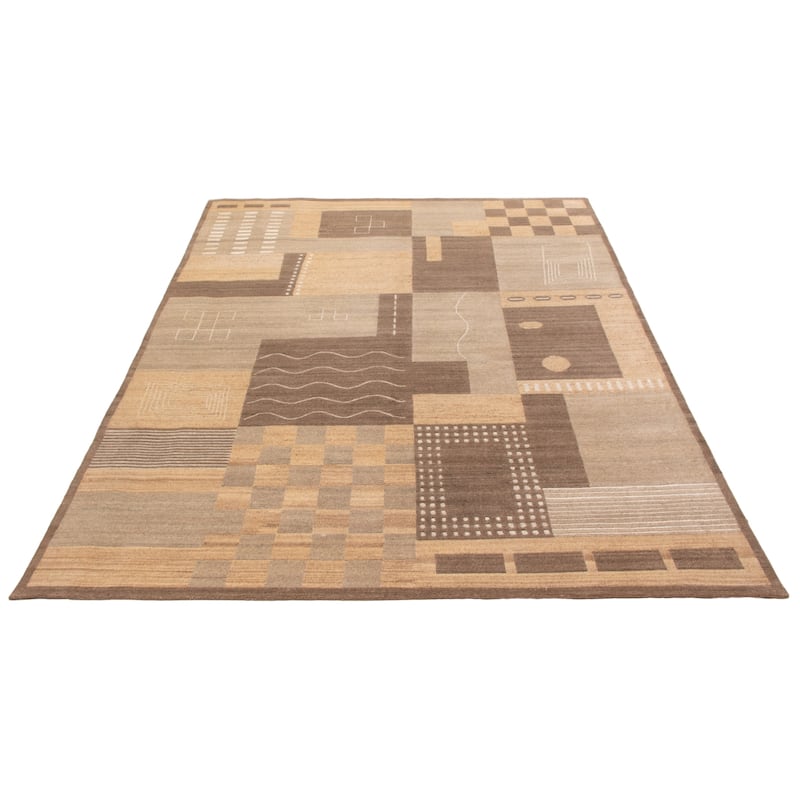 ECARPETGALLERY Hand-knotted Opulence Grey Silk, Wool Rug - 8'10 x 11'10