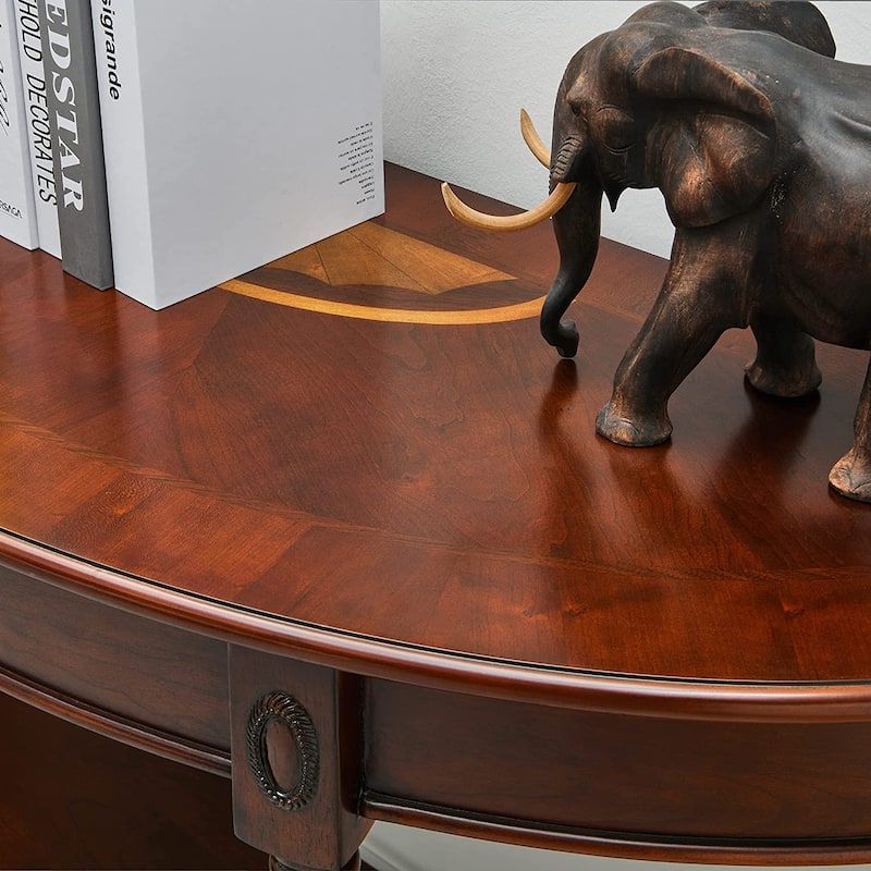 Solid Wood Coffee Table Console Table with Storage Drawer