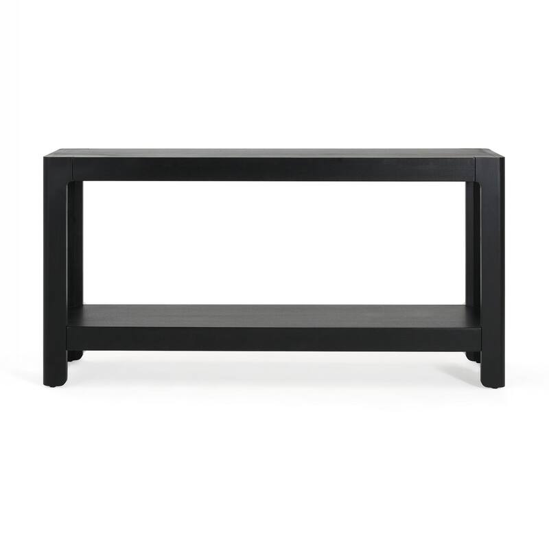 Modern Farmhouse Console Table,Elegant Minimalist Design with Premium Wood Veneer and Rounded Corners