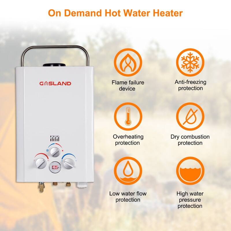 Gasland BE158 6L Outdoor Portable Gas Water Heater Bed