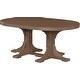 preview thumbnail 59 of 82, Poly Lumber Round Dining Table Set with Island Chairs Dining Height - Chestnut Brown