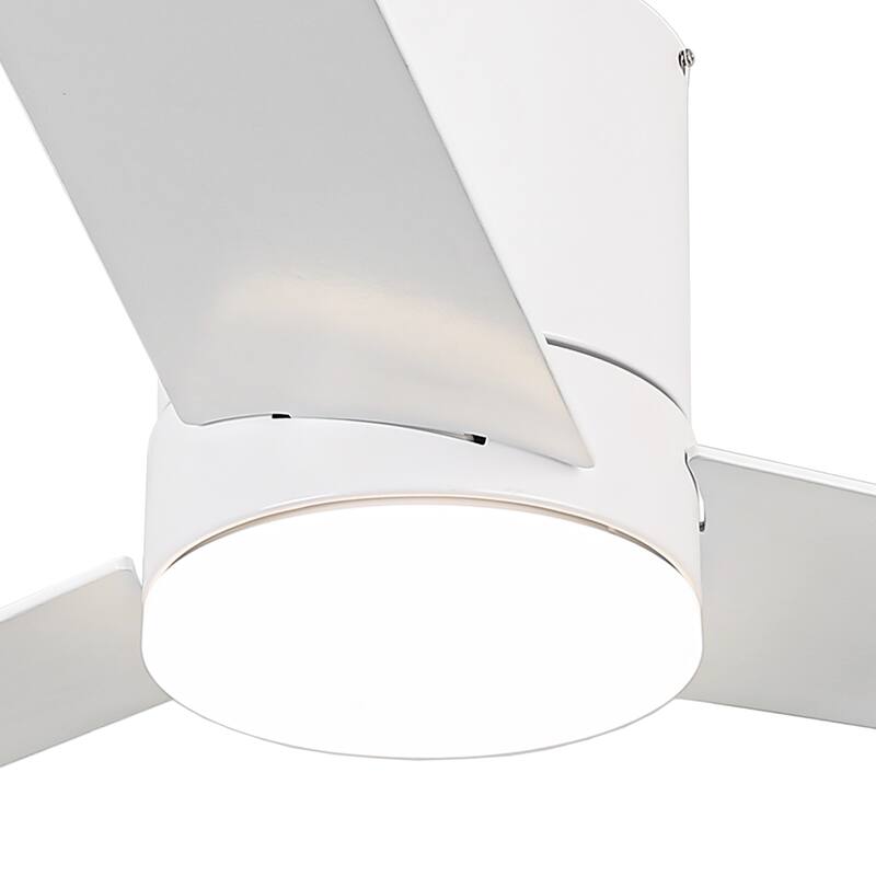48" Modern Dimmable Low Profile Ceiling Fan with Light and Remote