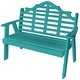 preview thumbnail 5 of 12, Poly 4' Marlboro Garden Bench Aruba Blue