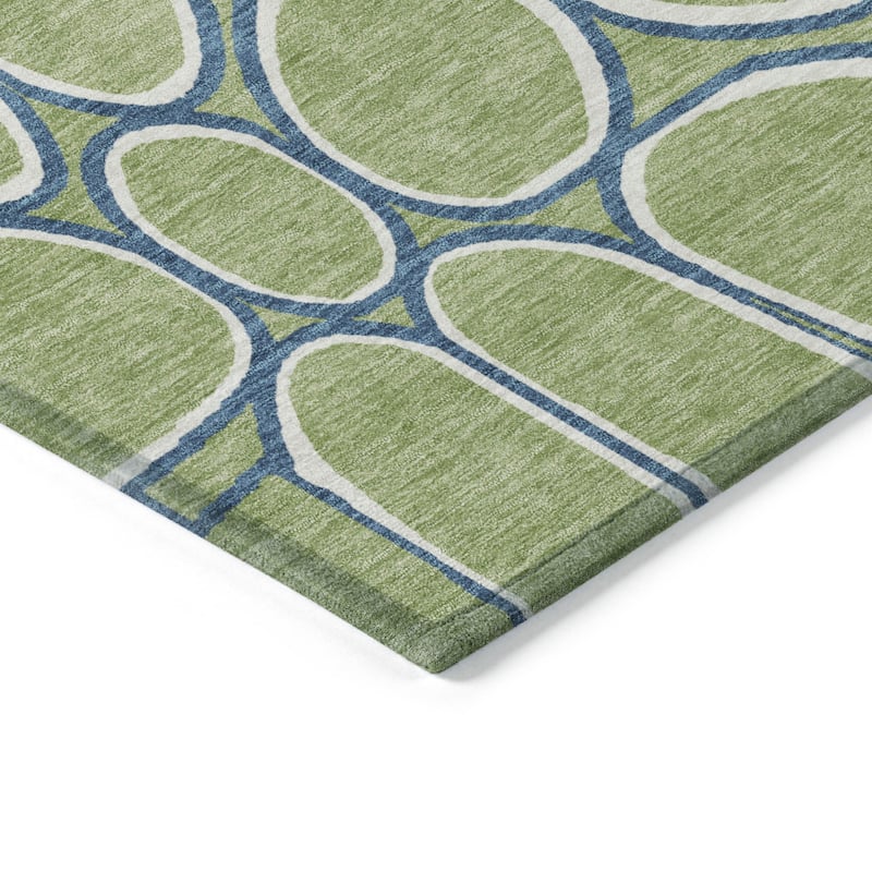 HomeRoots Abstract Transitional Rectangle Outdoor Rug