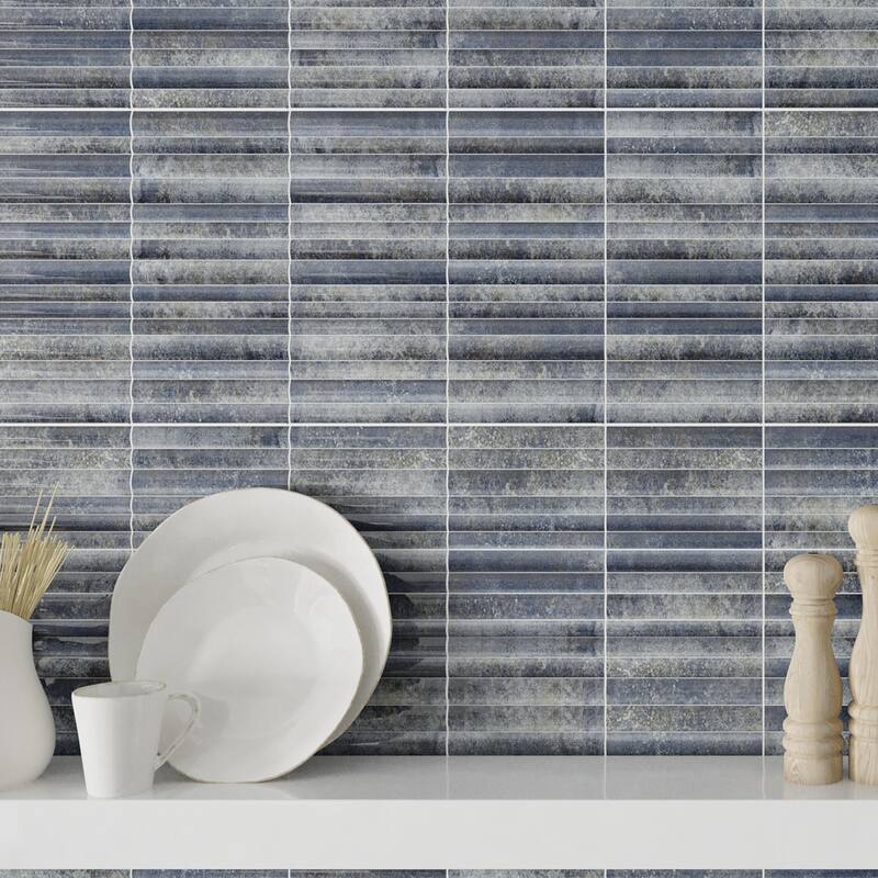 Merola Tile Rubik Azul 5-7/8" x 11-3/4" Ceramic Wall Tile