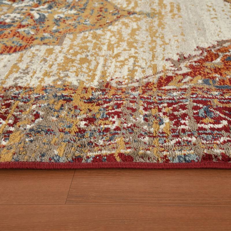 Alurea Pelham Red Medallion Area Rug