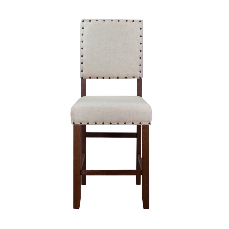 Tays Rustic Brown Counter Height Chairs (Set of 2) by Furniture of America - Rustic Oak