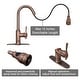 preview thumbnail 15 of 15, Copper Kitchen Faucet with Single Level handle and Pull Down Sprayer