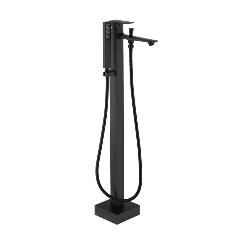 CASAINC Single-Handle Freestanding Floor-Mount Roman Tub Faucet Bathtub Filler with Hand Shower