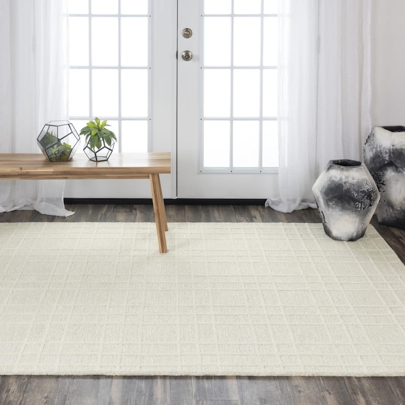 Alora Decor Lofton Plaid Hand-tufted Wool Rug
