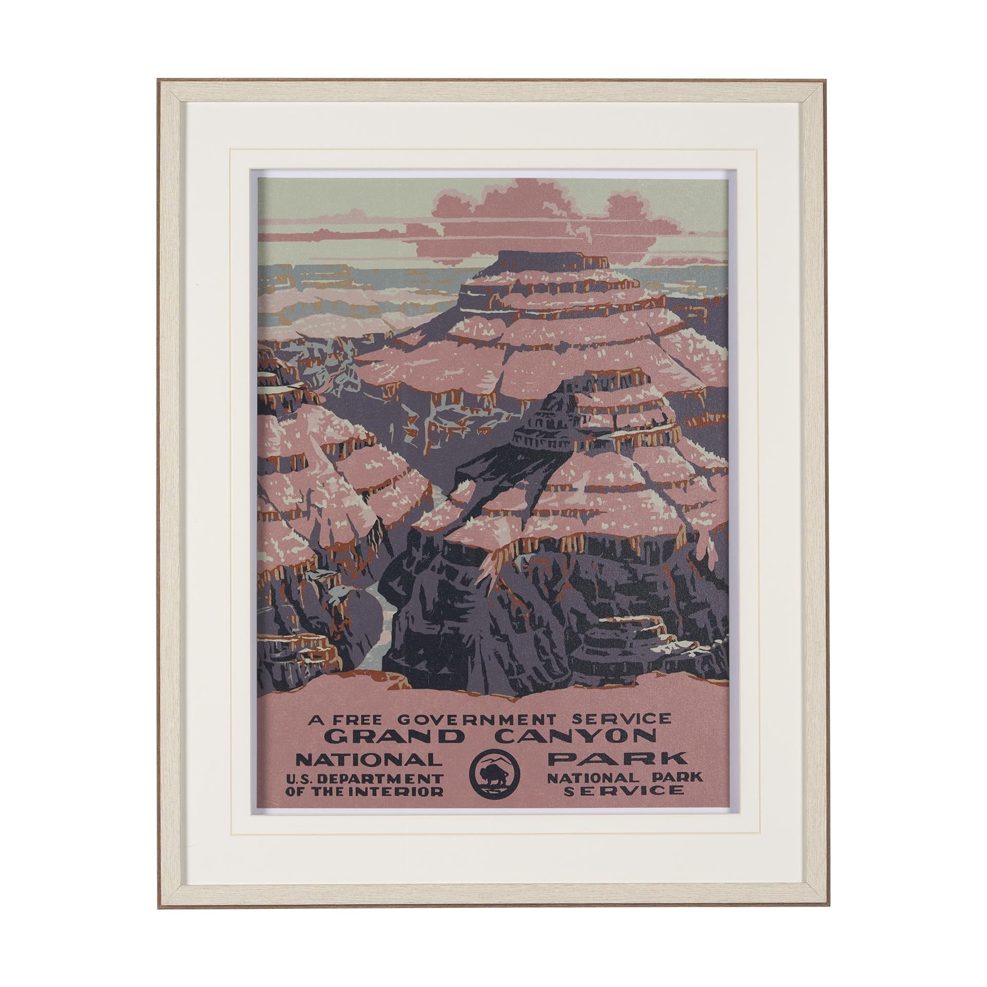 Mercana Grand Canyon National Park by The Vinatage Collection a Framed Art Print Matted under Glass