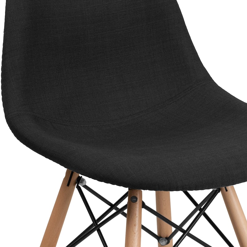 2 Pack Elon Series Fabric Chair with Wooden Legs