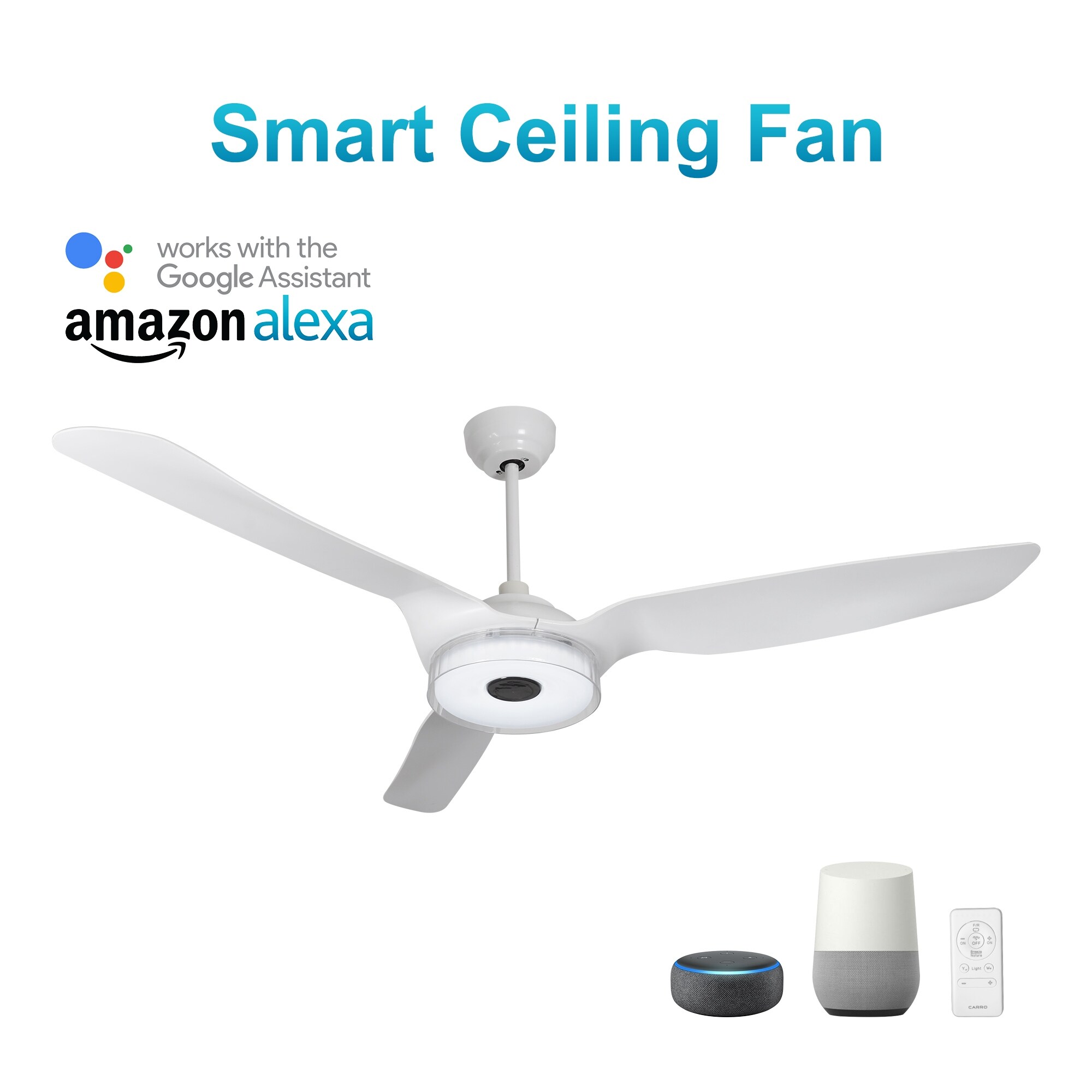 Icebreaker 60 Smart Ceiling Fan With Remote Light Kit Included Works With Google Assistant And Amazon Alexa Set Of 2