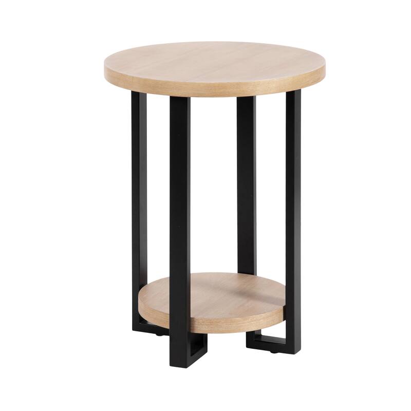 Kate and Laurel Hendricks Round Side Table - 19x19x24 - 19x19x24 - Natural
