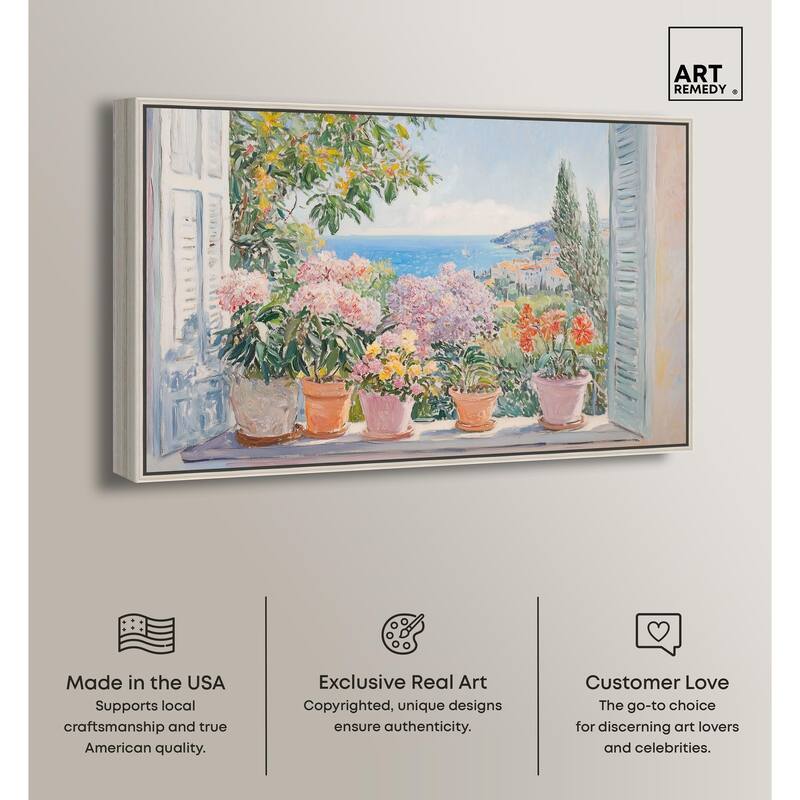Mediterranean Blooms Canvas by Art Remedy