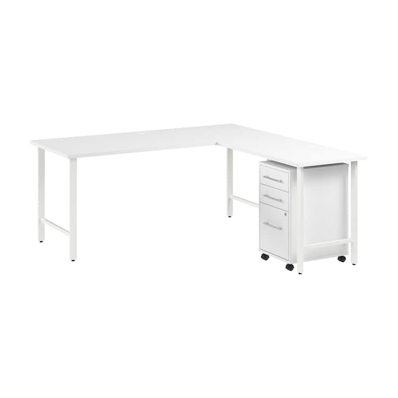 Bush Business Furniture Hustle 72W x 30D L Shaped Desk with Drawers