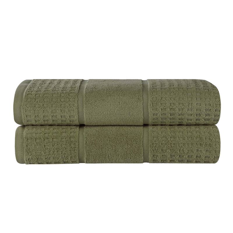 Superior Napa Zero Twist Cotton Soft Waffle Bath Sheet Set of 2