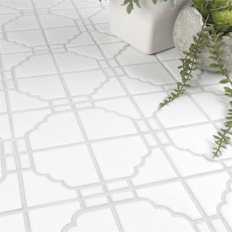 Merola Tile Osaka Matte White 11-7/8" x 11-7/8" Porcelain Floor and Wall Tile