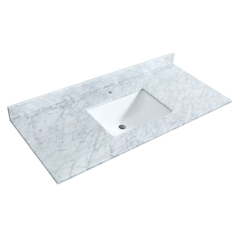 Marlena 48-Inch Single Vanity Set, Carrara Marble Top