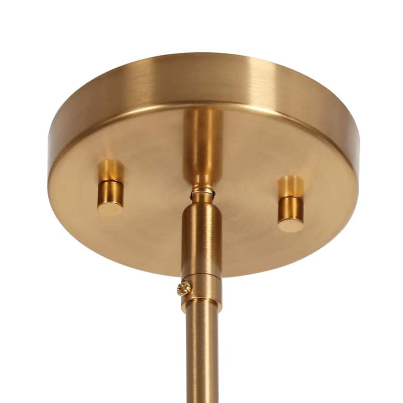 Modern Glam Gold 5-Light Oversized 41.5 in. W Chandelier with Textured Colored Art Glass Shade for Dining Room Bedroom