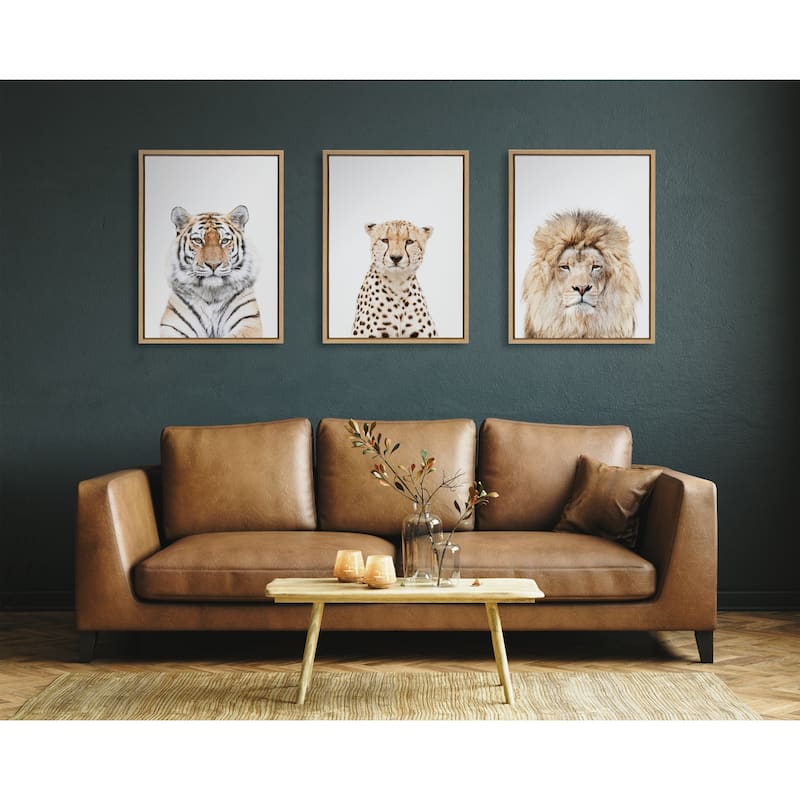 Kate and Laurel Sylvie Cheetah Portrait Framed Canvas by Amy Peterson Art Studio