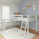preview thumbnail 18 of 20, Max and Lily Twin-Size Low Loft with Pull-Out Desk White