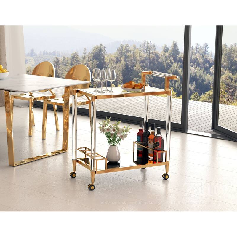 Casino Bar Cart - gold