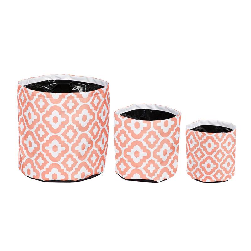 Floral Essence Round Fabric Planters (3-Pack)
