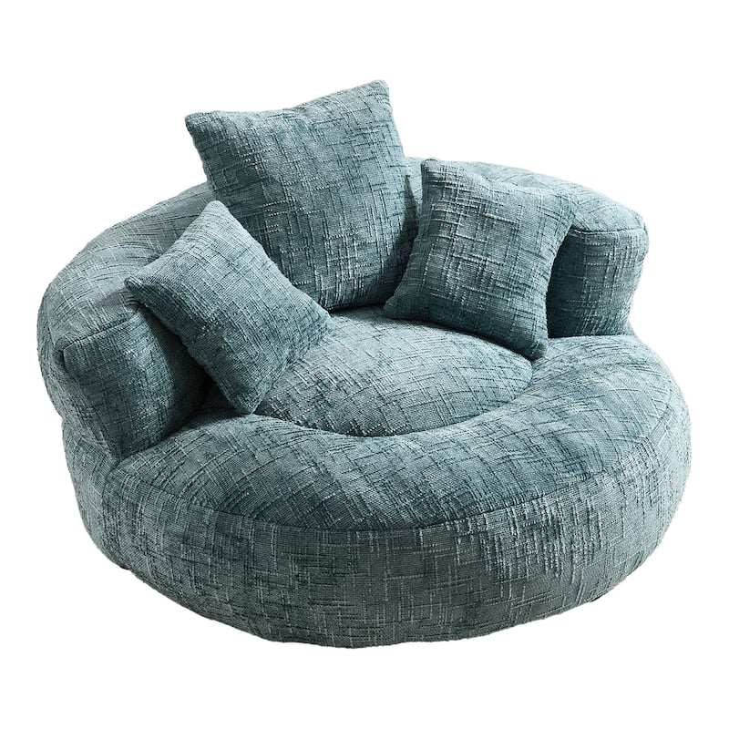 HOMEFUN Chenille Upholstered Durable Comfort Lounger High Back Bean Bag Chair