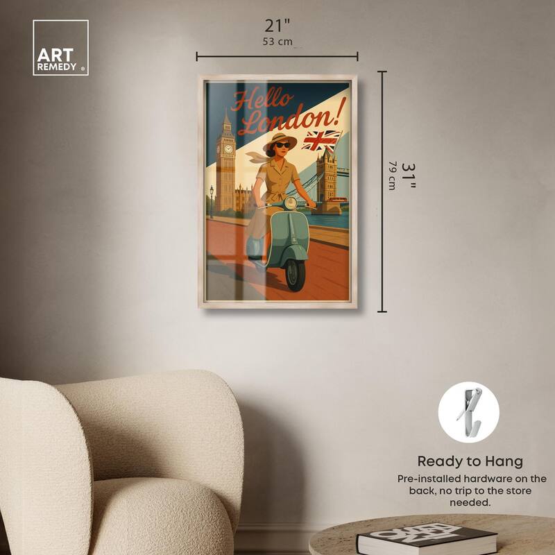 Scooter English Travel Shadowbox by Art Remedy