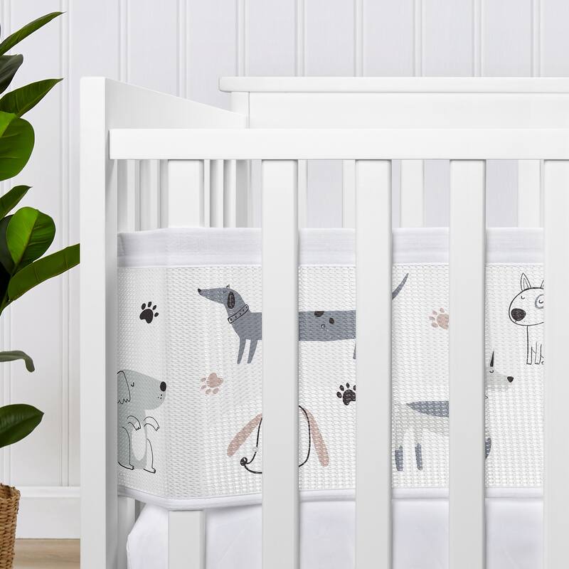 Sweet Jojo Designs + BreathableBaby Breathable Mesh Crib Liner Dog Boy, Girl, Unisex/Gender Neutral Modern Puppy