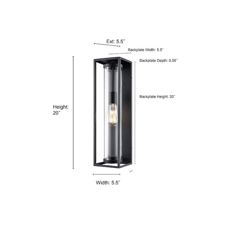 Caleb 1-Light Outdoor Wall Sconce Textured Black - Textured Black