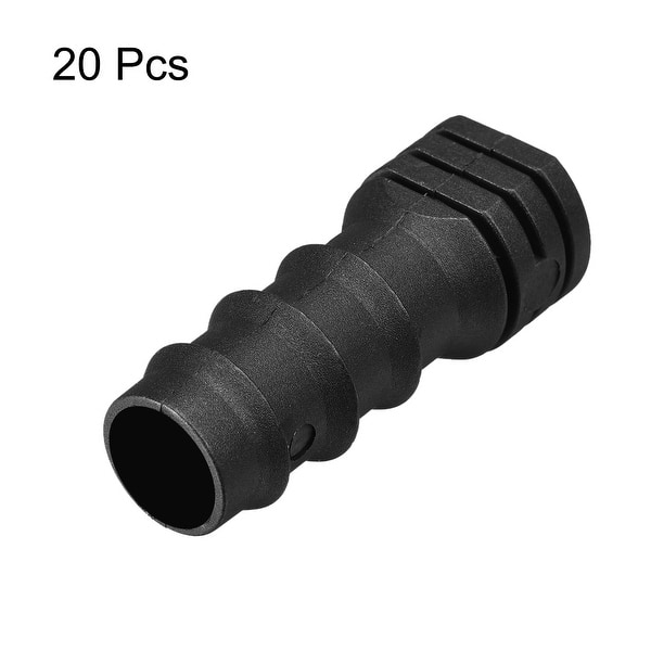 Barb Drip Pipe End Closure Cap Connector for 20mm Dia PE Hose 20pcs