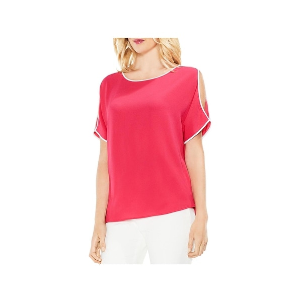 Vince Camuto Womens Blouse Crepe Cold Shoulder
